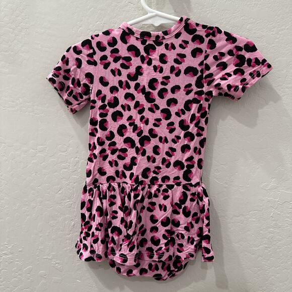 Posh Peanut Pink Cheetah Animal Print Skirted Bodysuit - Picture 7 of 7